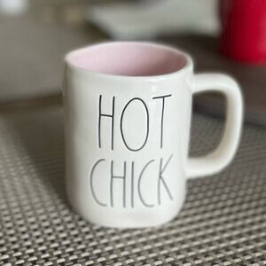 Rae Dunn Hot Chick Easter Mug Ceramic White Black Large Letter Coffee Tea